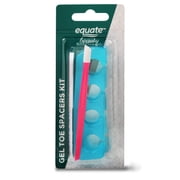 Equate Beauty Gel Toe Spacers Kit, 2 Gel Spacers, Aqua, 4 Pieces