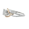 thumbnail image 3 of 14K White and Rose Gold Engagement Ring 0.40ctw Round Cluster Tope Swirl Desing, 3 of 3