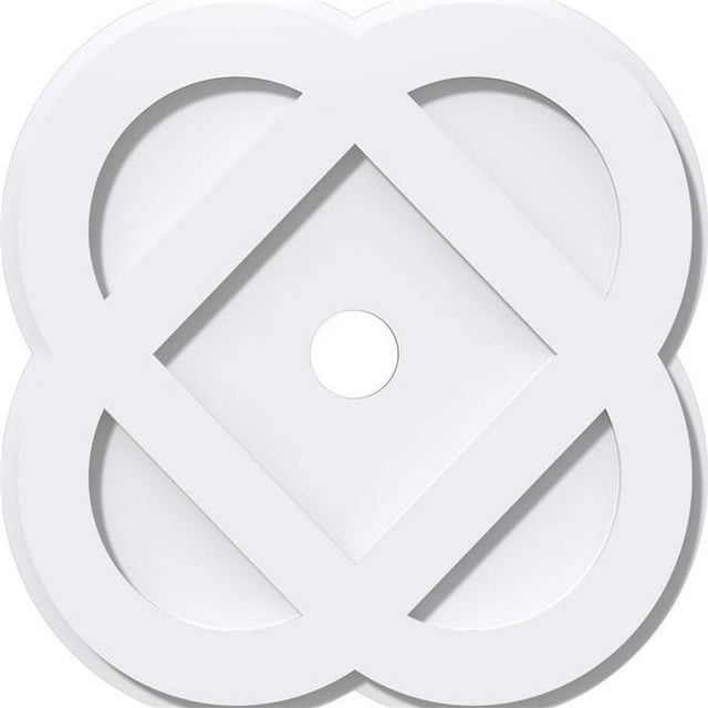 Ekena Millwork CMP34CE-04000 34 in. OD x 4 in. ID Square Charlotte Architectural Grade PVC Contemporary Ceiling Medallion