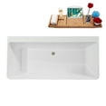 thumbnail image 6 of 67" Streamline B-396-150-BNK Soaking Freestanding Tub and Tray With Internal Drain in Brushed Nickel, 6 of 10