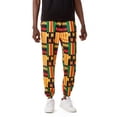 thumbnail image 1 of FcBaudy Full Length Pants Man Printing Loose Large Size Drawstring Pockets Binding Leg Trousers Man Polyester Trousers, 1 of 7