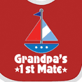 thumbnail image 4 of Inktastic Grandpas First Mate Nautical Sailboat Boys Baby Bib, 4 of 4