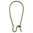 thumbnail image 4 of 50pcs Brass Metal Kidney Earring Hook Ear Wire For Jewelry Making Findings Bronze, 25mm, 4 of 6