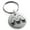 Silver, variant on Stainless Steel Letter M Initial 3D Monogram Engraved Small Medallion Circle Charm Keychain Keyring