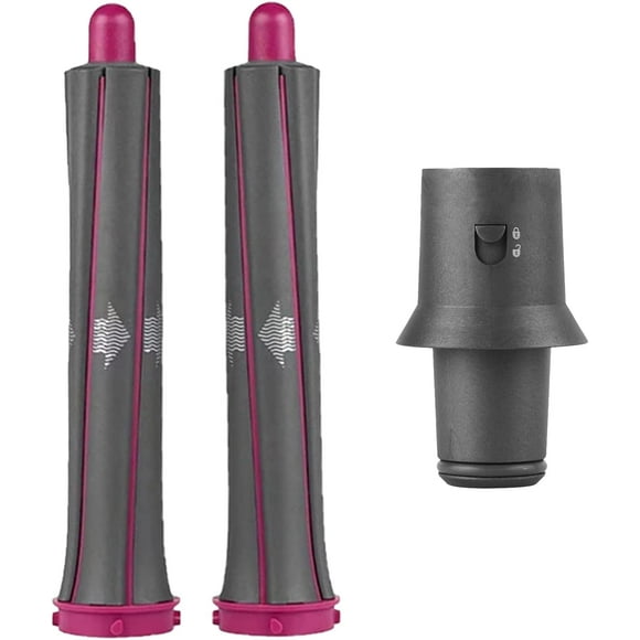 Pieces Long Hair Curlers for Dyson Supersonic Hair Dryer Curling Attachment, 3cm Automatic Hair Curler Parts with Adapter for Multiple Hair Styles