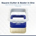 thumbnail image 4 of Sandwich Cutter, Sealer and Decruster for Kids - Remove Bread Crust, Make DIY Pocket Sandwiches - Non Toxic, BPA Free, Food Grade Mold - Durable, Portable, Easy to Use and Dishwasher Sa, 4 of 8