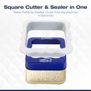 Sandwich Cutter, Sealer and Decruster for Kids - Remove Bread Crust, Make DIY Pocket Sandwiches - Non Toxic, BPA Free, Food Grade Mold - Durable, Portable, Easy to Use and Dishwasher Sa