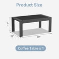 thumbnail image 2 of Aoxun Outdoor Coffee Table Rectangle, Patio Sectional Conversation Table for Outside,Black, 2 of 2