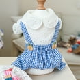 thumbnail image 5 of Visland Soft Pet Jumpsuit Adorable Polyester Close-fitting Pet Bunny Plaid Romper for Puppy, 5 of 8