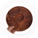 thumbnail image 3 of Bandeja de madera de acacia para aperitivos, redonda, dividida, con 5 compartimentos, ideal para quesos, postres, frutas y verduras., 3 of 6
