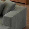 thumbnail image 4 of Demi Bonn 104" Chenille L-Shaped Sectional Sofa Set, Modular Minimalist Cloud Couch, Luxury Chenille Fabric for Living Room, Gray, 4 of 5