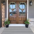 thumbnail image 5 of Christmas Outdoor Rug , Washable Rugs Front Porch Rug Cotton Woven Entryway Rug, Small Outdoor Patio Rug Layered Doormats Striped Carpet for Front Door/Farmhouse/Camping, 5 of 5