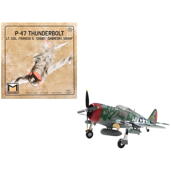 Republic P-47 Thunderbolt Fighter Aircraft "Lt. Col. Francis S. US Army Air Forces 1/72 Diecast Model by Militaria Die Cast
