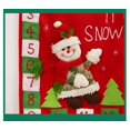 thumbnail image 3 of Calendario de decoración navideña para personas mayores (puerta cuadrada colgada con muñeco de nieve sobre fondo rojo) oso de fresa Electrónica, 3 of 4