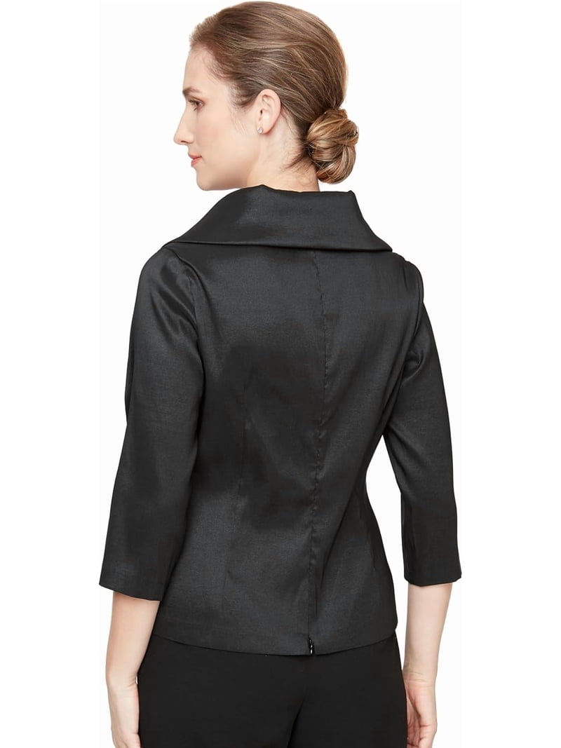 Alex Evenings 3/4 Sleeve Taffeta Formal Blouse, Women's - Walmart.com