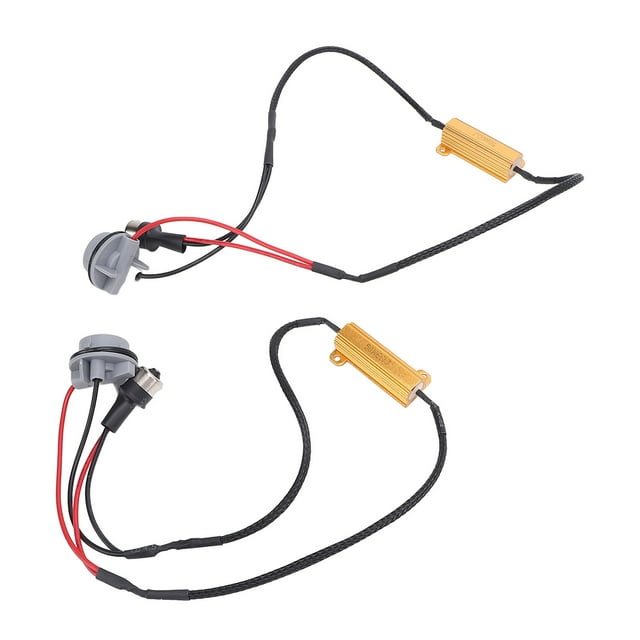LED Resistor Decoder, 50W 6Ohm Long Lifespan Turn Signal Bulb Harness Resistor Adapter Excellent Conductivity Anti Flicker for Daytime Running Light