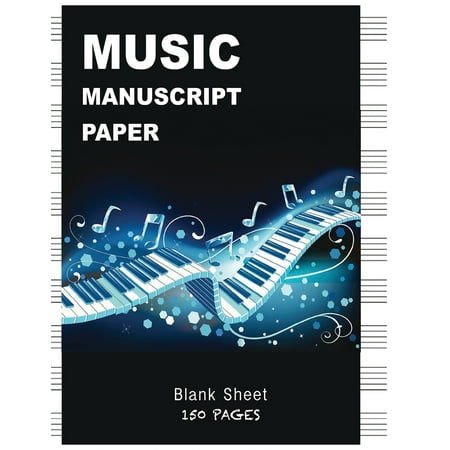 Christmas Piano Music Sheets music sheet journal: blank piano music book: 6 Large Staves Per Page (8.5