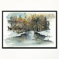 thumbnail image 2 of Designart - Rivière dans les Bois Aquarelle - Impression sur Toile Encadrée, 2 of 4