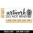 thumbnail image 2 of Artwork Do Not Bend Potted Plant Self-Inking Rubber Stamp Ink Stamper for Business Office - Blue Ink - Large 2-3/4 Inch, 2 of 7