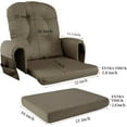 thumbnail image 2 of 5 PCS Glider Rocker Replacement Cushions with Storage Side Pocket,Linen-Like Fabric, Foam & Microfiber Filling, Non-Slip & Washable,Thickened & Supportive for Glider Rocking Chair,Coffee, 2 of 14