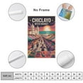 thumbnail image 2 of Colorful Vintage City Travel Poster of Chiclayo Peru with Herbs And Talismans Canvas Poster, 2 of 8