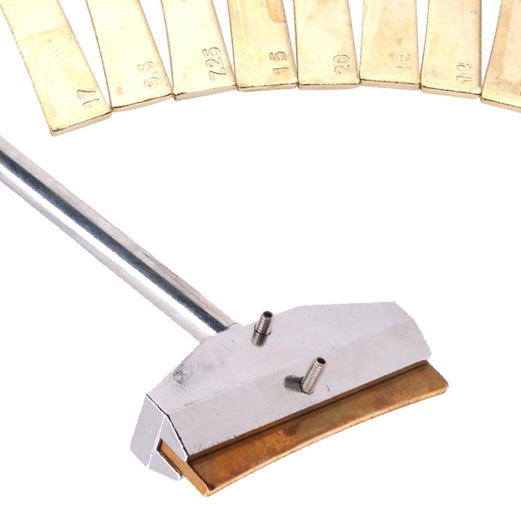 LeeQinersw Fretboard Press Caul Inserts+Fret Pressing Tool for Electric Guitar/Bass Golden
