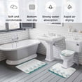 thumbnail image 6 of Seahorse Coral Shell Bathroom Rugs Set Starfish Ocean Wave Non Slip Absorbent Soft Bath Mats 3 Piece Set with Bathroom Rug, U-Shaped Floor Mat, Toilet Seat Cover Large Size, 6 of 9