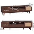 thumbnail image 2 of Bbbnuuiy Walnut Brown TV Stand, Modern Chic Entertainment Center for TVs Up to 80 inches, TV Console with Stroage,  Streamlined Design, Media Console for Living Room, 2 of 9