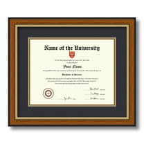 ArtToFrames 8.5x11 inch Diploma Frame - Framed in Medium Tri-colored Frame with Black and Gold Mats, Comes with Regular Glass and Sawtooth Hanger for Wall Hanging (D-4446-8.5x11)