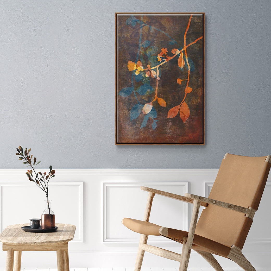 Branching Out V Framed Premium Gallery Wrapped Canvas - Ready to Hang - 27 x 41 - Walnut Floating Frame