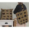 thumbnail image 5 of Soimoi Brown Velvet Fabric Bow & Dots Decor Fabric Printed Yard 58 Inch Wide, 5 of 5