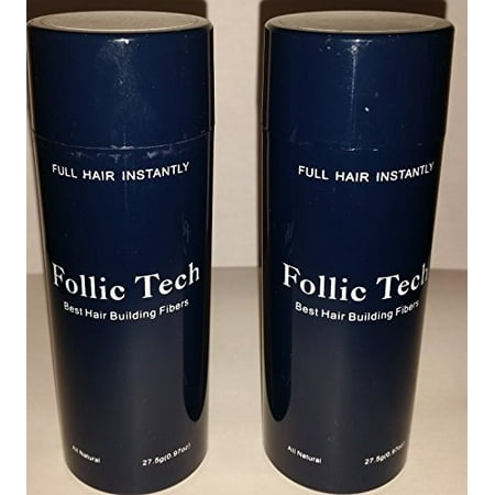 

Follic Tech Dark Brown Hair Building Fibers 55g Total 2 27.5 Gram Shaker Bottles For The Price Of A Refill