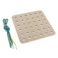thumbnail image 3 of Rompecabezas de madera para enhebrar, ideal para viajes de bebés, niños y niñas. Blanco, 3 of 7