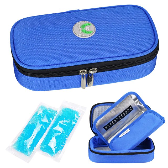 Estuche portátil para enfriar insulina YOUSHARES con 2 paquetes de gel frío