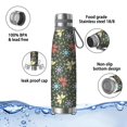 thumbnail image 4 of Floral 29oz Stainless Steel Insulated Thermos with Tea Filter, 360° Printed Travel Bottle, Leakproof BPA-Free,Anti-Slip Base, 304 Inner & 201 Outer, Vacuum Cup,Thanksgiving,Christmas, Spring,Flower, 4 of 6
