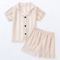 thumbnail image 4 of Xudanell Baby Girls Toddlers Baby Girls' 2-Piece Coat Style Pajama Short Set (5-6 Years,Yellow), 4 of 4