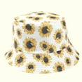 thumbnail image 2 of Xfvqtps Womens Bucket Hat Summer Sun Protection Fashion Sunflower Print UV Protection Sunshade Outdoor Beach Sun Hat Fisherman Cap Yellow, 2 of 5