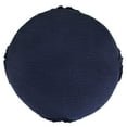 thumbnail image 5 of LR Home Small Over-tufted Diamond Indoor Round Pouf, Navy Blue, 18" x 18" x 14", 5 of 8