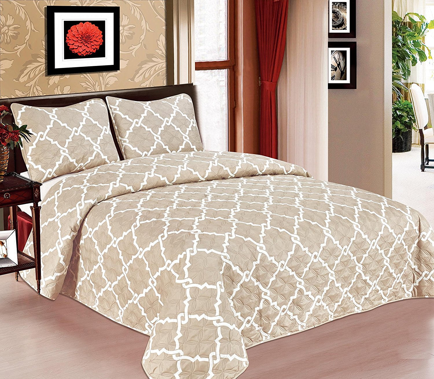 Galaxy Bedspread 3Piece Quilt Set Soft Quilted Bedding New ArrIval