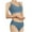 Blue, variant on Darzheoy Women's Bra Seamless Large Size Backing Sling Traceless Sexy Gathered Back Underwear Two-piece Underwear Suit Women Bra M