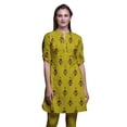 thumbnail image 1 of Bimba Kurtis Indiennes Courtes pour Femmes Tunique Imprimée Chemise à Manches Roulées, 1 of 6