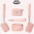 thumbnail image 3 of Surpdew Wristlet Keychain Wallets For Women Rfid Blocking Credit Card Holder Small Zipper Coin Purse Change Pouch With Id Window And Detachable Wrist Strap, Portable Organizer Keychain Wallet White, 3 of 9