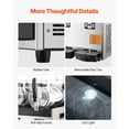 thumbnail image 6 of KFFKFF 12L×3 Triple Tank Stainless Steel Slush Machine, Commercial Frozen Daiquiri Smoothie Maker, 144 Cups Large Capacity Icy Beverage Dispenser Perfect for Home Gatherings, Restaurants, Cafes & Bar, 6 of 9