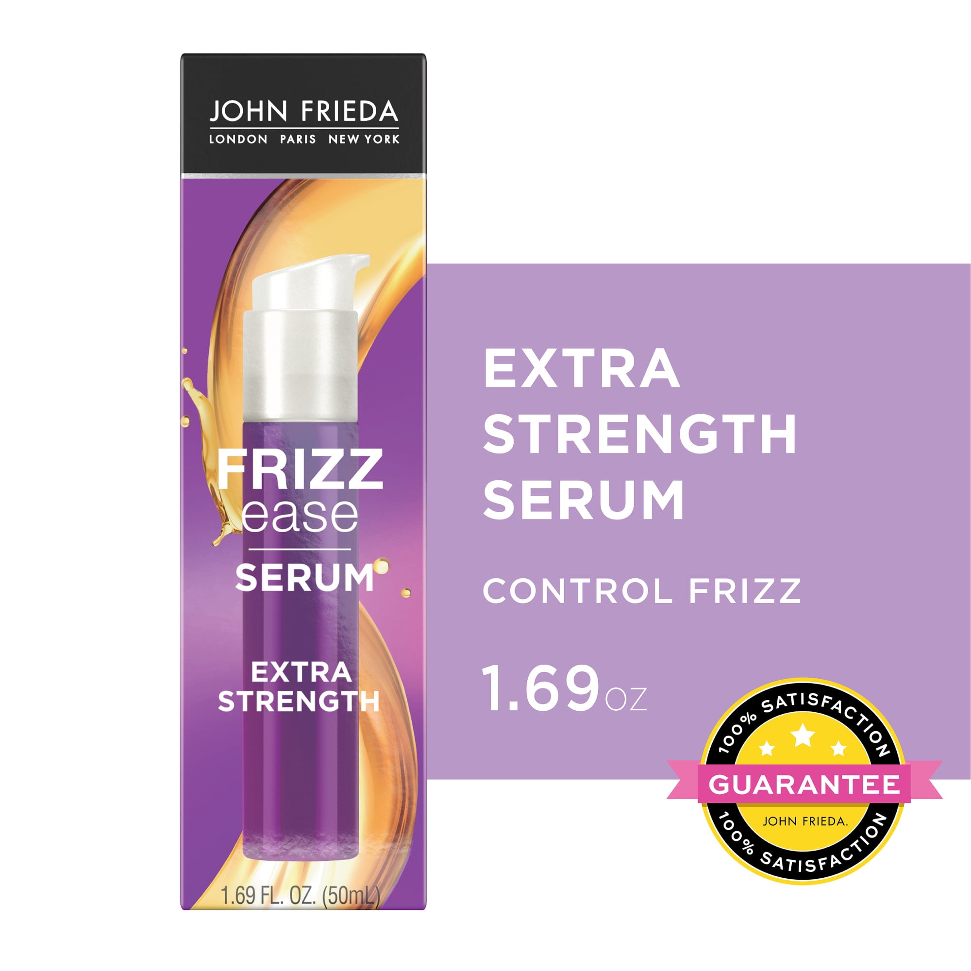 John Frieda Anti Frizz, Frizz Ease Frizz Extra Strength Hair Serum with Argan & Coconut Oil, Nourishing Hair Oil for Frizz Control, 1.69 fl oz
