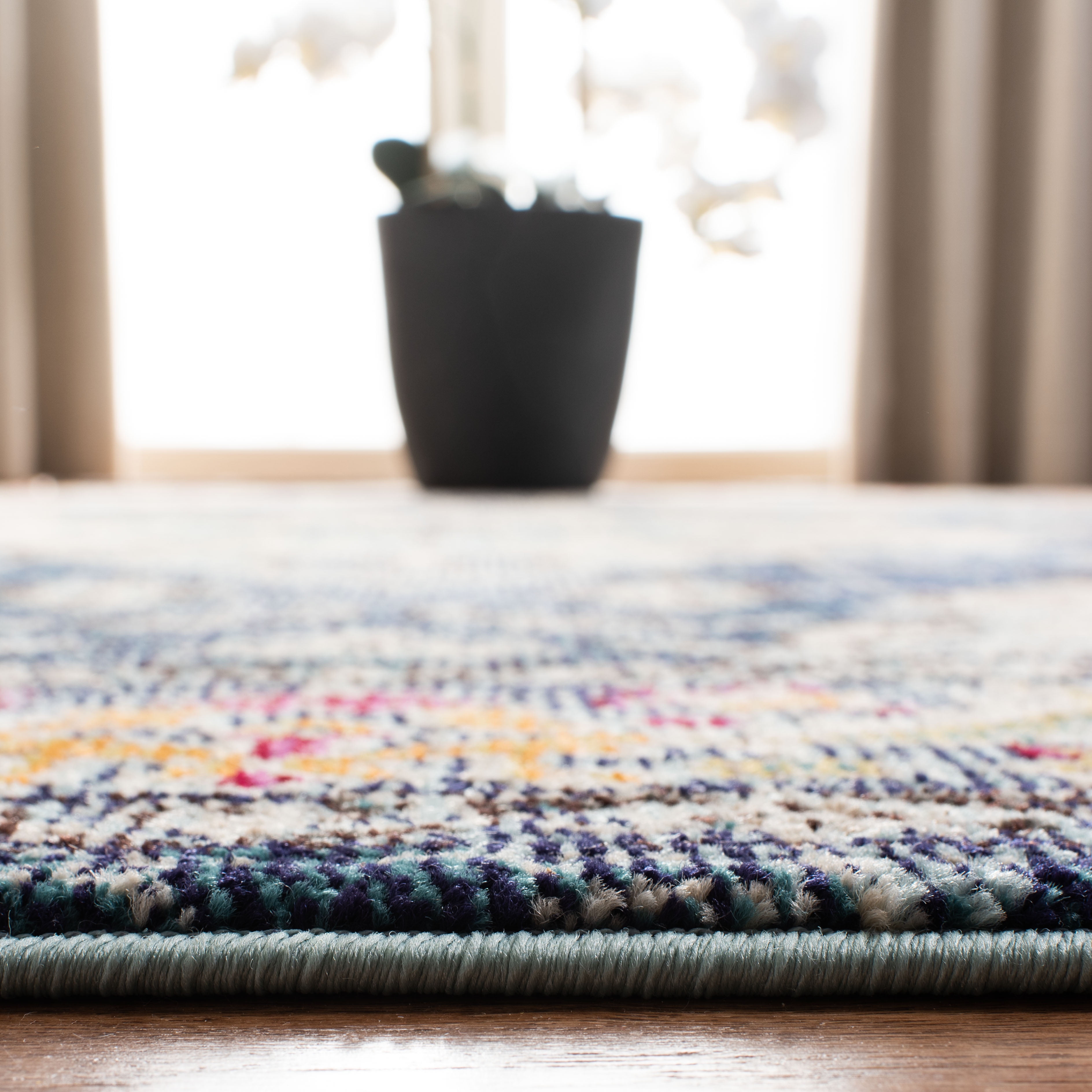 SAFAVIEH Area Rug 12x18 - Monaco Collection - X-Large - Traditional Design, Navy & Light Blue, Ideal for Living Room, Bedroom, Dining Space