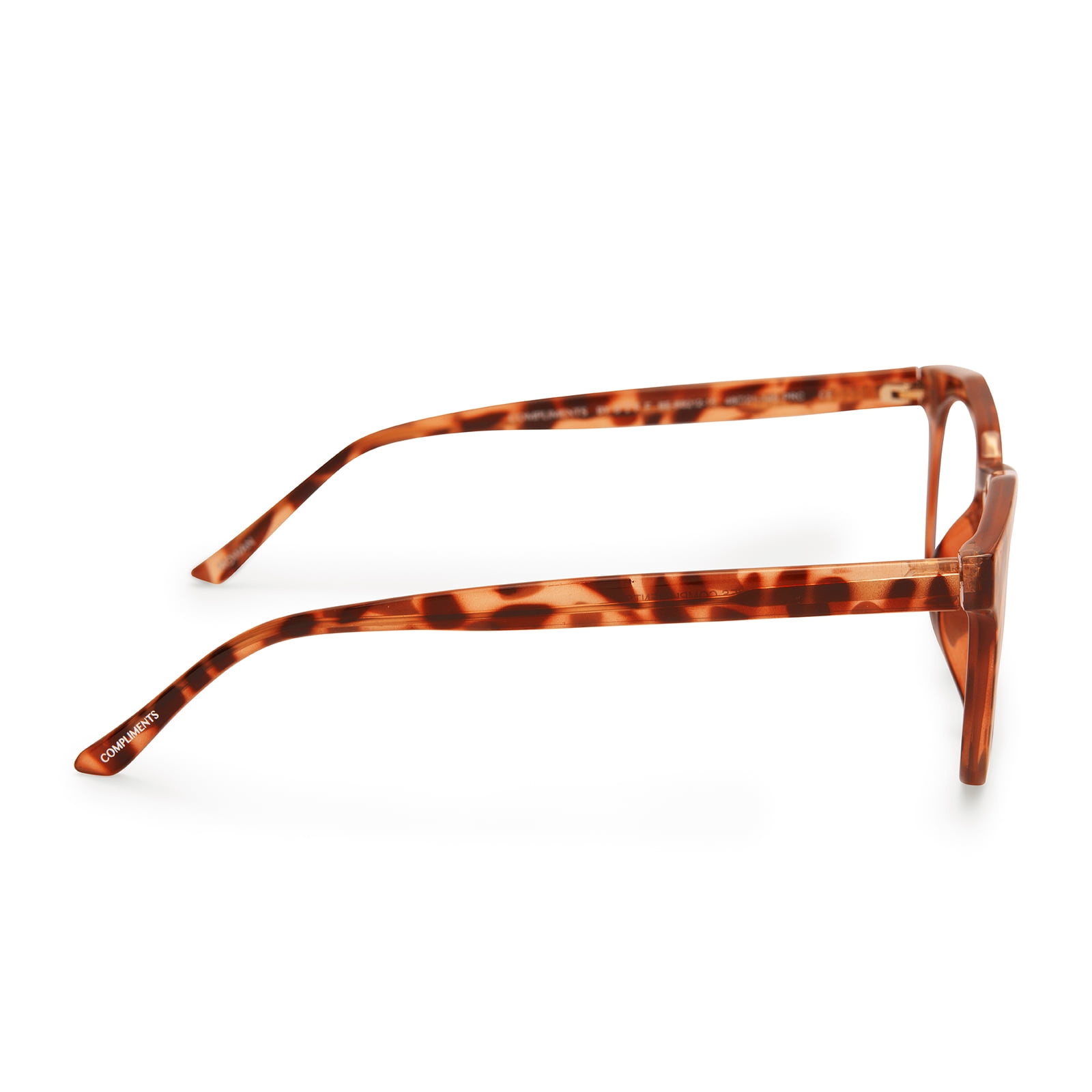 Compliments by DIFF Eyewear Rowan Blue Light Reading Glasses Amber Tortoise +1.25
