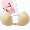 thumbnail image 5 of BYHONG Women Lift Sticky Bra Breathable Strapless Front Button Bra Push up Silicone Bras for Wedding Party Backless Dress Women's&nbsp;bras Khaki B One Size, 5 of 6