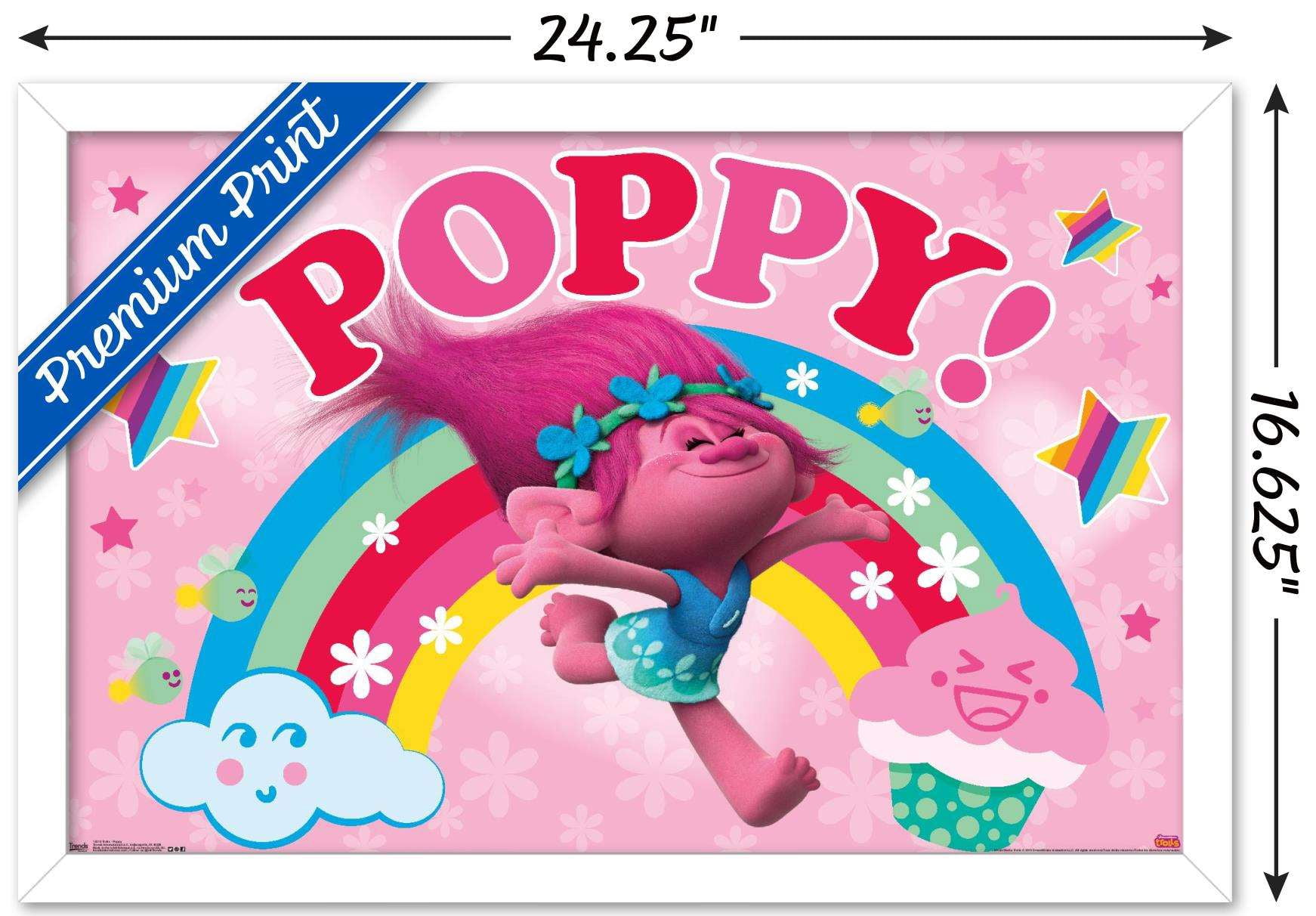 DreamWorks Trolls - Poppy Wall Poster, 14.725" x 22.375", Framed