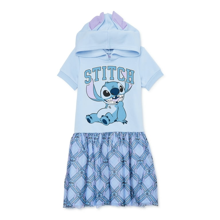Disney Girls Stitch Hooded Cosplay Dress with Tulle Skirt, Sizes 4-16