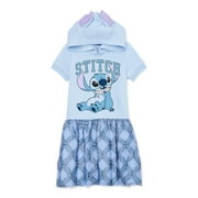 Disney Girls Stitch Hooded Cosplay Dress with Tulle Skirt, Sizes 4-16